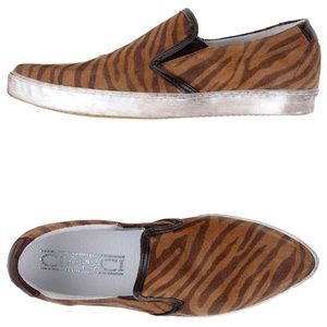 Cianci Italian Suede Zebra Print Sneakers